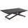 WFL GROUP Axen Schwarz/Braun Marmor 120-160 x 80 x 38-75 cm