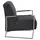 K+W Komfort & Wohnen Cocktailsessel 62 x 77 x 83 cm schwarz mit bezogenen Armlehnen