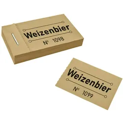 CombiCraft Wertmarken Block 'Weizenbier' Karamell - 5 Blöcke mit 50 Wertmarken pro Block