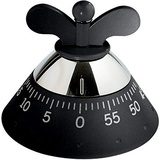 Alessi A09 B - Design Mechanischer Küchentimer, Schwarz,