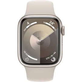 Apple Watch Series 9 GPS 41 mm Aluminiumgehäuse polarstern, Sportarmband polarstern M/L