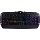 CoolBox - DeepGaming ColorKey Membran-Gaming-Tastatur mit RGB-Beleuchtung, Multimedia-Tasten und Antighosting. Spanischer Vertrieb (Schwarz)