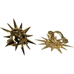 Dekoklammer LIEDECO "Sonne", grau (messingfarben), 2 St., Metall, Gardinenbefestigungen, für Gardinen, Vorhänge