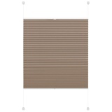 Deco Company Plissee zum Klemmen, Blickdichtes Faltrollo, Alle Montage-Teile inklusive, EASYFIX Plissee verspannt mit zwei Bedienschienen, Taupe, 110 x 130 cm (BxH)