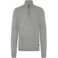 !Solid Troyer SOLID "Troyer SDBatik", Herren, Gr. XXL, grau (gray melange), Obermaterial: 100% Polyacryl PAN., Pullover Troyer