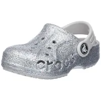 Crocs Unisex Kinder Baya Clog T, Glitter Silver, 23/24 EU