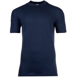 HOM Herren T-Shirt Crew Neck - Tee Shirt Harro New, kurzarm, Rundhals, einfarbig Blau L
