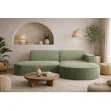 kaiser möbel Ecksofa mit runden Abschlüssen aus Cordstoff & Couches, Wohnlandschaften, Ecksofas