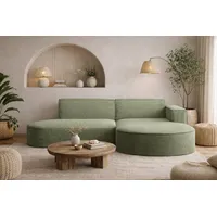 kaiser möbel Ecksofa mit runden Abschlüssen aus Cordstoff & Couches, Wohnlandschaften, Ecksofas