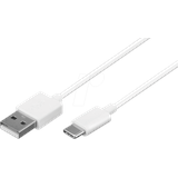 goobay 38677 – Ladekabel, USB-A -> USB-CTM, 0,1 m, weiß