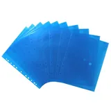 EXXO by HFP 35326 Dokumententaschen Sammelmappen Sichttaschen A4 transparent blau - Dokumentenmappe zum Abheften mit EURO-Lochung, Abheftrand, Klappe und Klettverschluss - 10 Stück, 310 x 235 mm