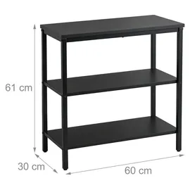 Relaxdays Nachtschrank 61 x 60 x 30 cm Schwarz