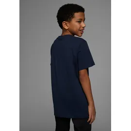 Kidsworld T-Shirt "Sprücheshirt: ER WAR`S", Jungen, Gr. 128/134, blau (marine), Jersey, Obermaterial: 100% Baumwolle, bedruckt, Basic, Basic, Rundhals, Shirts T-Shirt, Immer einen coolen Spruch parat. Sprücheshirt