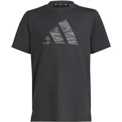 ADIDAS Kinder Shirt Training Essentials Camo-Print, BLACK, 140