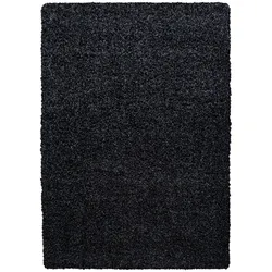 Hochflorteppich Shaggy Einfarbig Weich Flauschig Waschbar Strapazierfähig Schlafzimmer Anthrazit 100x200 cm – RHEIN von Kadima Design