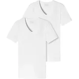 SCHIESSER Herren T-Shirt 2er Pack - Serie "95/5", Vorteilspack, V-Ausschnitt, S-4XL Weiß 2XL Pack