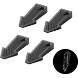 4 Stück Türstopper Boden,Door Stopper Floor Gummi Türkeil Rutschfest Höhenverstellbar Fensterstopper Keil Gummi Türkeil Rutschfest Höhenverstellbar Fensterstopper Keil Türstopper Schwarz