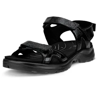 ECCO Damen Yucatan 2.0 Sport Sandale, Schwarz Lack, 39/39.5 EU - 40/41 EU