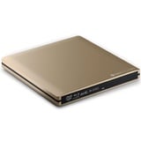 techPulse120 USB 3.1 Typ-C externer M-Disc BDXL Blu-ray Brenner Player Superdrive Laufwerk BD DVD CD Slim für Computer PC Desktop Notebook Windows Mac OS Apple iMac MacBook Pro Air Aluminium Gold