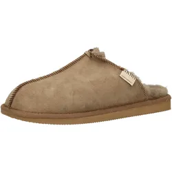 Hausschuh SHEPHERD "Shepherd Hausschuhe Leder", Herren, Gr. 42, grau, Leder, casual, Schuhe