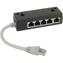 InLine ISDN Verteiler - 5x RJ45 Buchse - 15cm Kabel - mit Endwiderständen