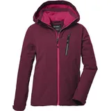 KILLTEC Mädchen Funktionsjacke mit Kapuze/Winterjacke ist wasserdicht KOW 169 GRLS JCKT, dunkel himbeere, 140,