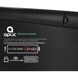 Aplic Wireless-Tastatur, kabelloses Slim Keyboard 2,4GHz, Windows Tastaturlayout, QWERTZ Layout