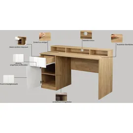 Andas Schreibtisch Lund Weiß