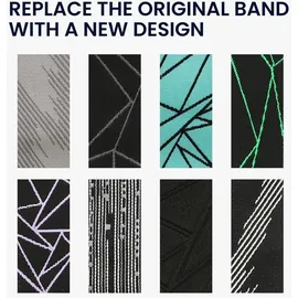 kwmobile Ersatz Bügelpolster kompatibel mit Logitech G733 / G335 / G535 Kopfbügel - Kopfbügelpolster aus Nylon - Kopfhörer Ersatz Bügel mit Po... - Schwarz