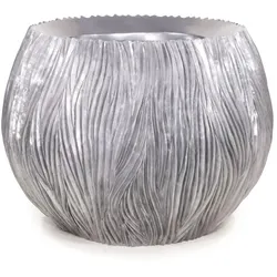 River großer Übertopf - wellenartige Oberfläche Ø 120 cm, Höhe 90 cm aluminium