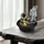 GLOBO Zimmerbrunnen Buddha Wasserfall Springbrunnen Deko LED-Licht H 19 cm Grau