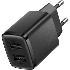 Baseus Compact Charger 2x USB 10.5W (black)