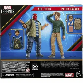 Hasbro Marvel Legends Series Spider-Man 60th Anniversary Peter Parker und Ned Leeds MCU 2er-Pack, 15 cm große Action-Figuren, 7 Accessoires