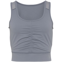 LASCANA ACTIVE Crop-Top Damen blau-grau Gr.S (36/38)