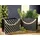 Gilde Vase Rom Keramik schwarz Handtaschenform 25,5 cm breit Dekoration Wohnaccessoire Geschenkidee Inneneinrichtung