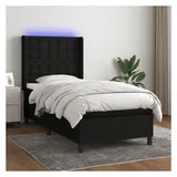 vidaXL Boxspringbett 100 x 200 cm Schwarz