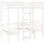 vidaXL Hochbett mit Schreibtisch & Stühlen 75 x 190 cm Kiefer massiv weiß