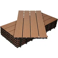 ECD Germany WPC Terrassenfliesen 60x30 cm 30er Spar Set