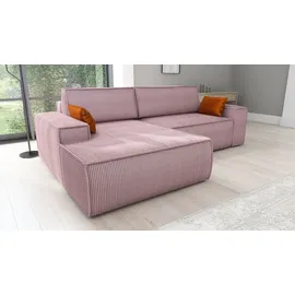 mebloland Ecksofa TOR mit Schlaffunktion. Farbe: Lavender. - Rosa