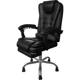 MT MALATEC Bürostuhl mit Fußstütze - schwarz 23286 - Schwarz
