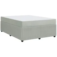 VidaXL Bettrahmen mit Matratze Hellgrau 140 x 200 cm