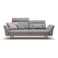 hülsta sofa 3-Sitzer hs.460, Sockel in Eiche, Füße Eiche natur, Breite 208 cm grau|schwarz