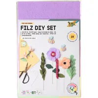Folia Filz DIY Kit Felt like Spring Bastelset 18-teilig mehrfarbig