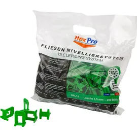 hexpro Fliesen Nivelliersystem Set (20000 Zuglaschen 1,5mm) Nivelliersyst...