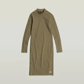 G-Star Ergonomic Slim Rib Langarmkleid Antic Green L