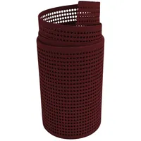 zaun|zu® Sichtschutzstreifen Rille Gelocht 255 x 30 cm Bordeauxrot PP 2 St.
