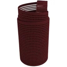 zaun|zu® Sichtschutzstreifen Rille Gelocht 255 x 30 cm Bordeauxrot PP 2 St.