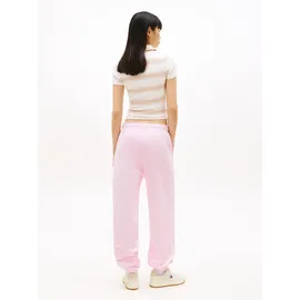 Tommy Hilfiger Sweathose TOMMY JEANS "TJW BADGE SWEATPANT", Damen, Gr. XL (42), N-Gr, pearly pink, Web, Obermaterial: 100% Baumwolle, relaxed fit lang, Hosen Sweathose, Relaxed Fit mit Elastikbund am Bein