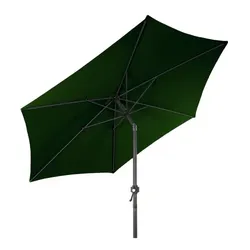 Lex XL Alu Sonnenschirm Ø 2,5 m Kurbelschirm Garten Balkon Terrasse knickbar grün : Grün