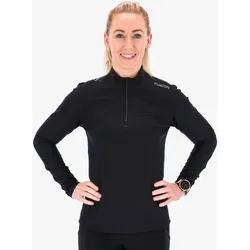 FUSION Damen Pullover mit Reißverschluss WOMENS, BLACK, XS